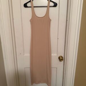 Forever 21 Nude Ribbed Tank Midi Dress | Size S